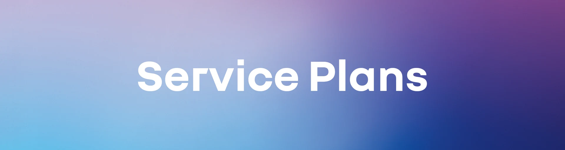 Service Plans